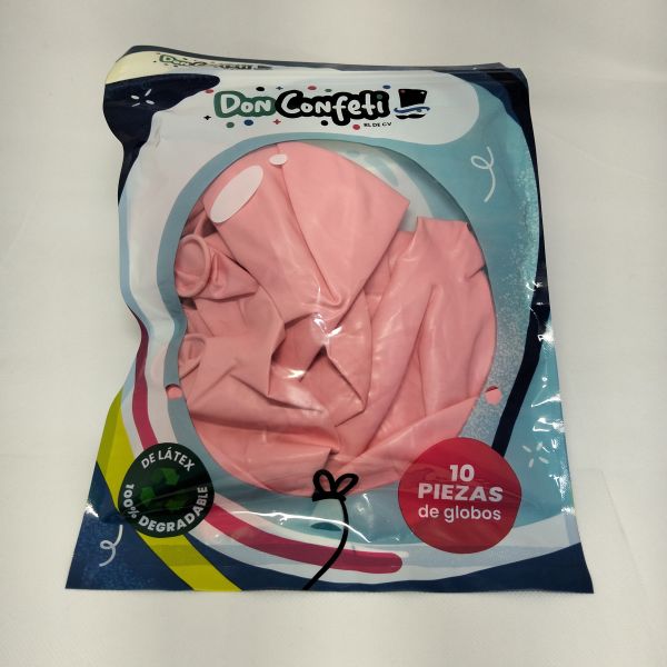 GLOBO 18" BABY PINK  DON CONFETTI C/10
