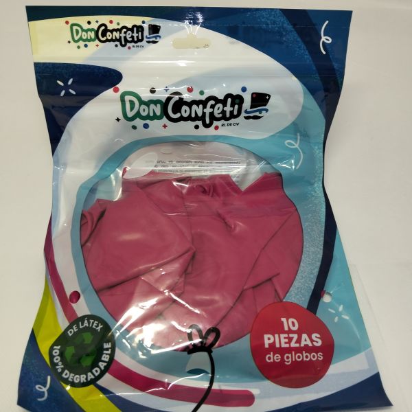 GLOBO 18" ROSE RED  DON CONFETTI C/10