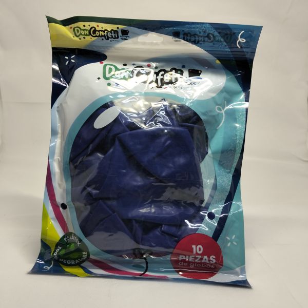 GLOBO 18" ROYAL BLUE  DON CONFETTI C/10