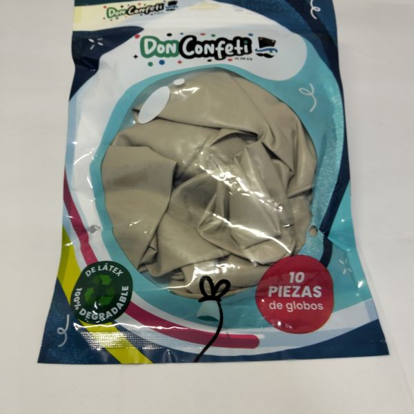 GLOBO 18" SAND WHITE  DON CONFETTI C/10