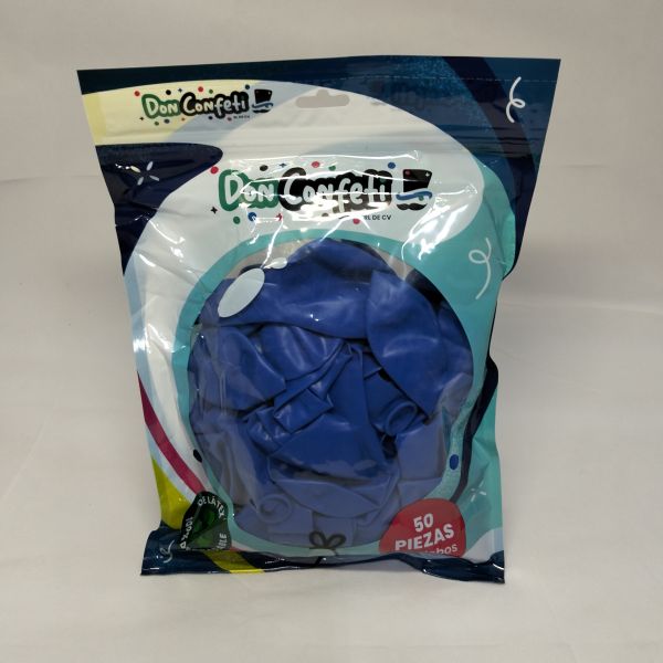GLOBO 12" BLUE  DON CONFETTI C/50
