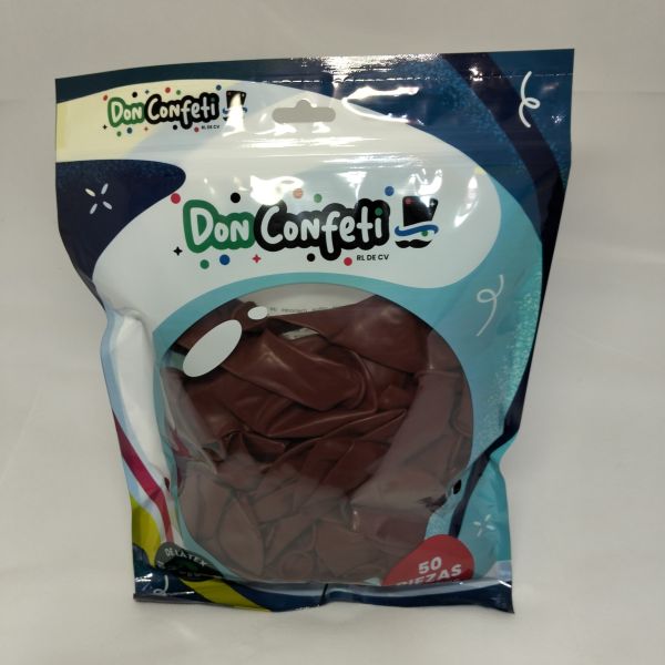 GLOBO 12" CRYSTAL DARK  DON CONFETTI C/50