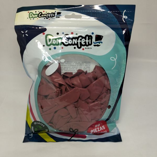 GLOBO 12" RETRO PINK  DON CONFETTI C/50