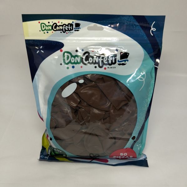 GLOBO 12" COFFE  DON CONFETTI C/50