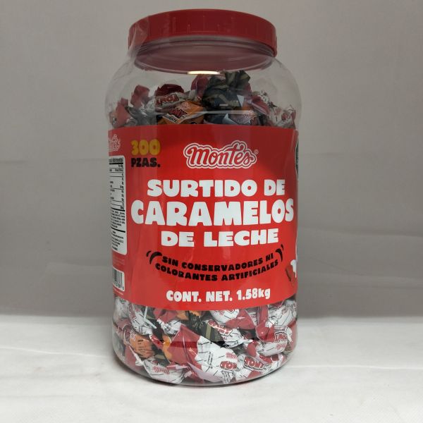 VITROLERO SURTIDO CARAMELOS DE LECHE C/300 MONTES