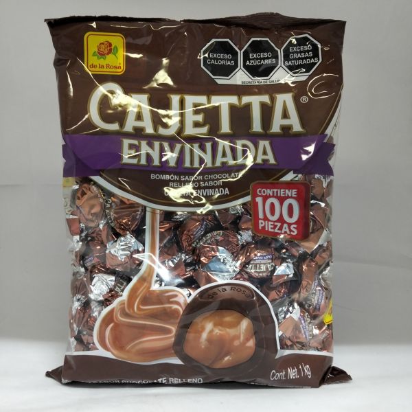 CAJETA CHOCOLATE RELLENO C/100 PZS DE LA ROSA