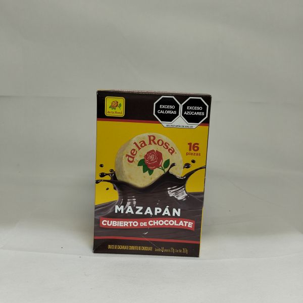 MAZAPAN CUBIERTO DE CHOCOLATE C/16 DE LA ROSA