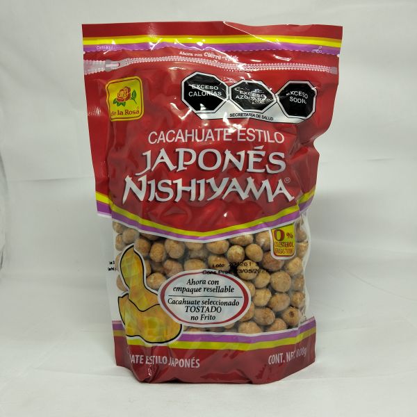 CACAHUATE JAPONES 800 NISHIYAMA  CON CIERRE 800 GRS DE LA ROSA