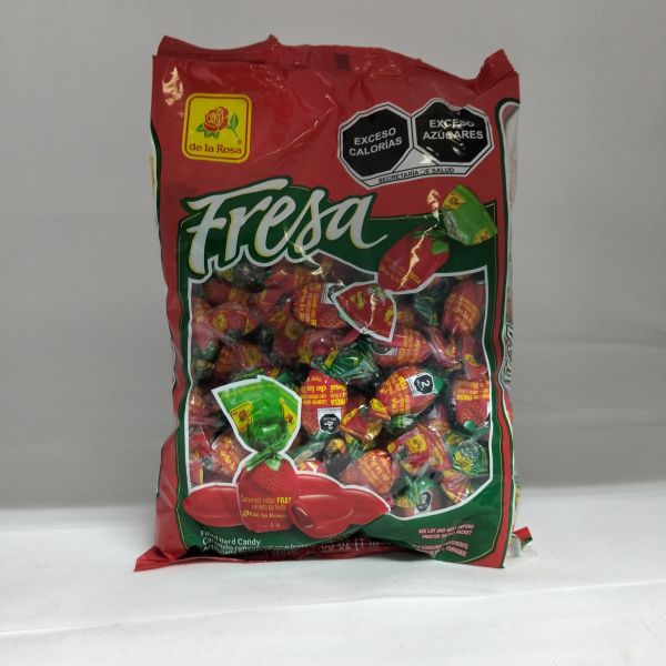CARAMELITO FRESA BOLSA C/100 DE LA ROSA
