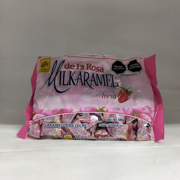 MILKARAMEL FRESA C/100 DE LA ROSA