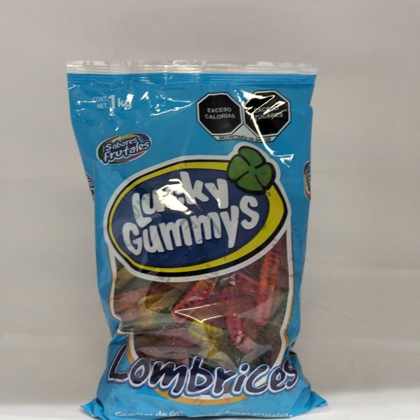 GOMA LUCKY LOMBRIZ BRILLADA  C/1 KG