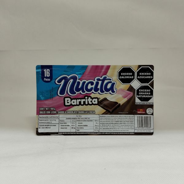 NUCITA BARRITA C/16 NUTRESA