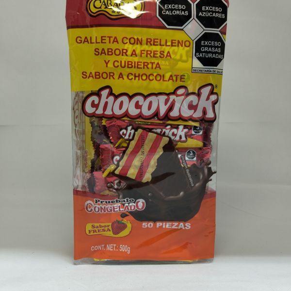 CHOCOVICK CHAROLA FRESA CABADAS C/40-50  ABASTOS