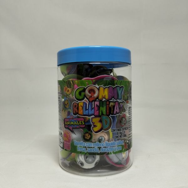 GUMMY RELLENITAX ANIMALES 3D C/30 HUBIN