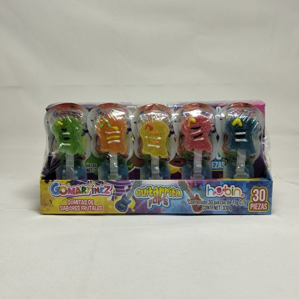 GUMMY GUITARRITA POPS  C/30 HUBIN