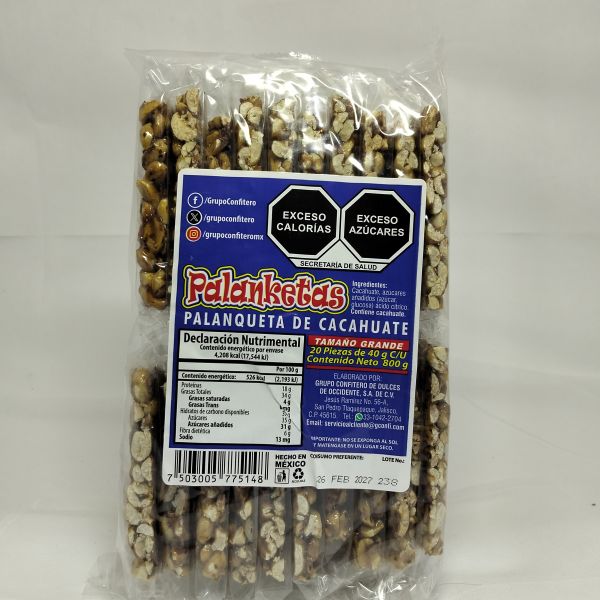 PALANKETAS GRANDE 40 GRS C/20 DON PALANQUETO