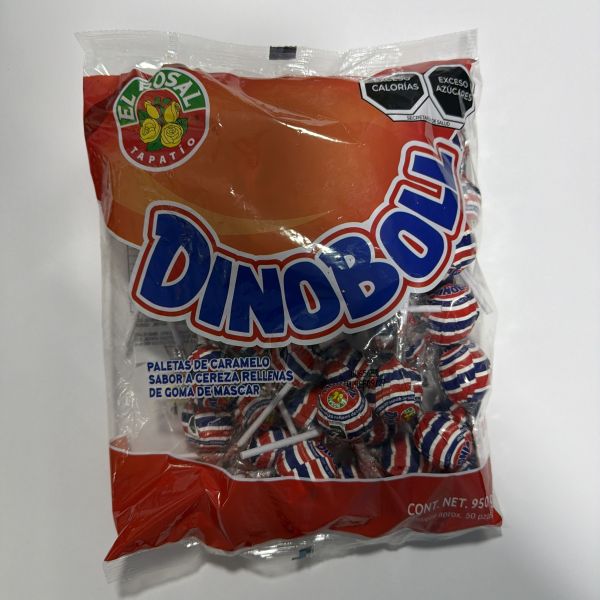 PALETA DINOBOLL CEREZA  C/50 PZS EL ROSAL