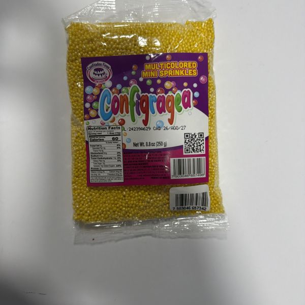 CONFIGRAGEA NACARADA AMARILLA C/250 GRS CONFITADOS